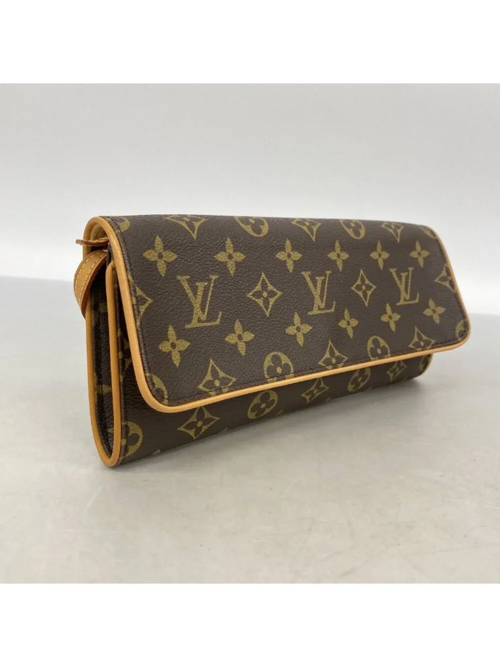 Louis Vuitton Shoulder Bag Monogram Pochette Twin GM Brown
